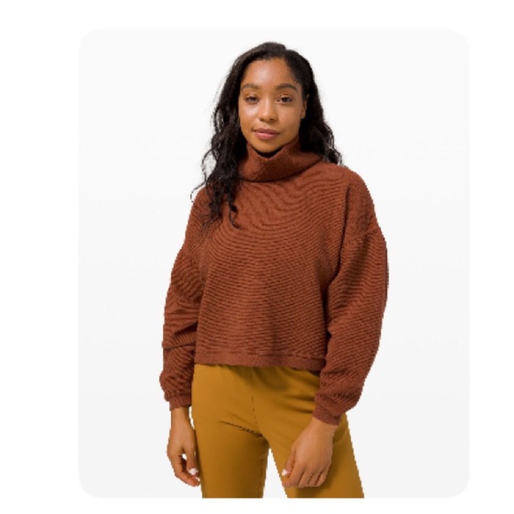 Lululemon oversized cowl neck ribbed sweater